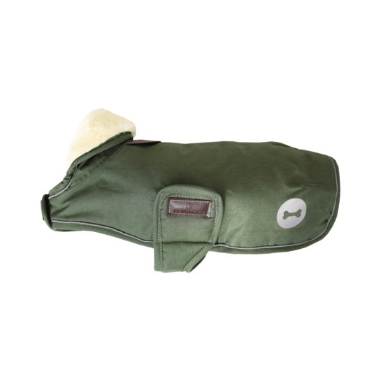 Se Kentucky Dog Coat Waterproof - Olivengrøn hos animondo