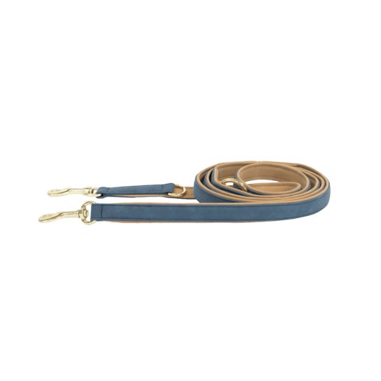 Se Kentucky Dog Lead Vegan Leather - Navy/Beige - 250cm hos animondo