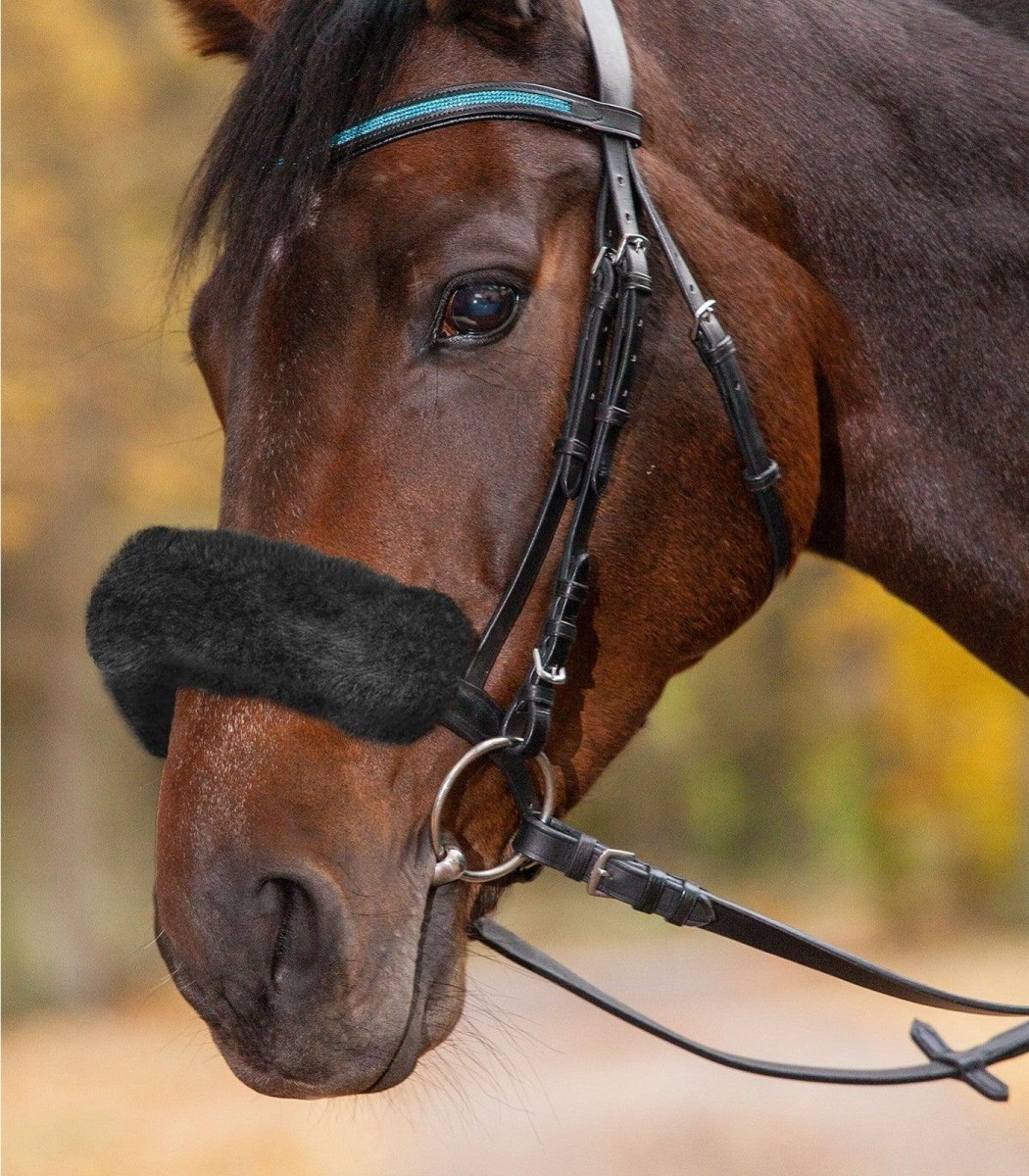 Se Real Lambskin-Noseband Sleeve, 27 cm, black hos animondo