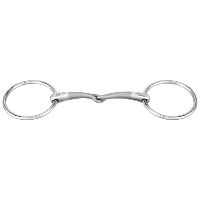 Se SATINOX loose ring snaffle 12 mm single jointed - Stainless steel hos animondo