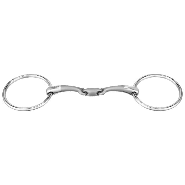 Se SATINOX loose ring snaffle 14 mm double jointed - Stainless steel hos animondo
