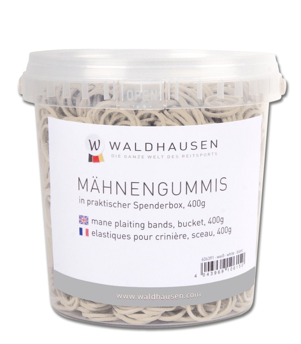 Billede af Waldhausen Mane Plaiting Bands in bucket, white, 400 g