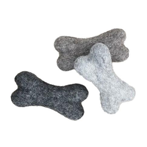 Billede af Wooldot Toy Dog Bones - Charcoal Grey