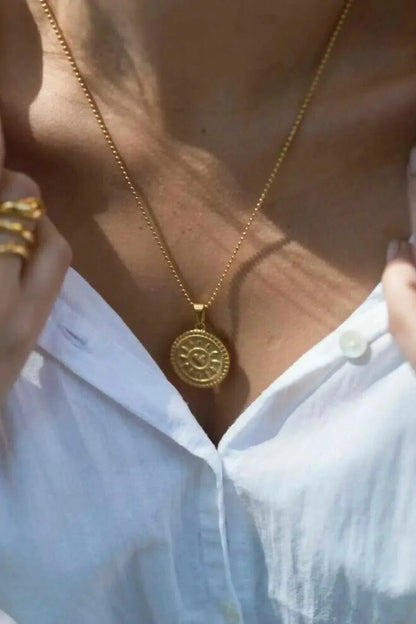 Ellen Beekmans | Korte Ketting Met Bedrukte Munt-Le Marais