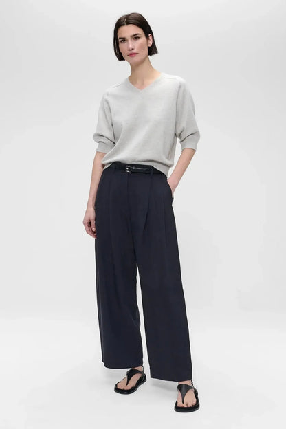 Top Met Korte Mouw Van Katoen-Cashmere Mix-Le Marais