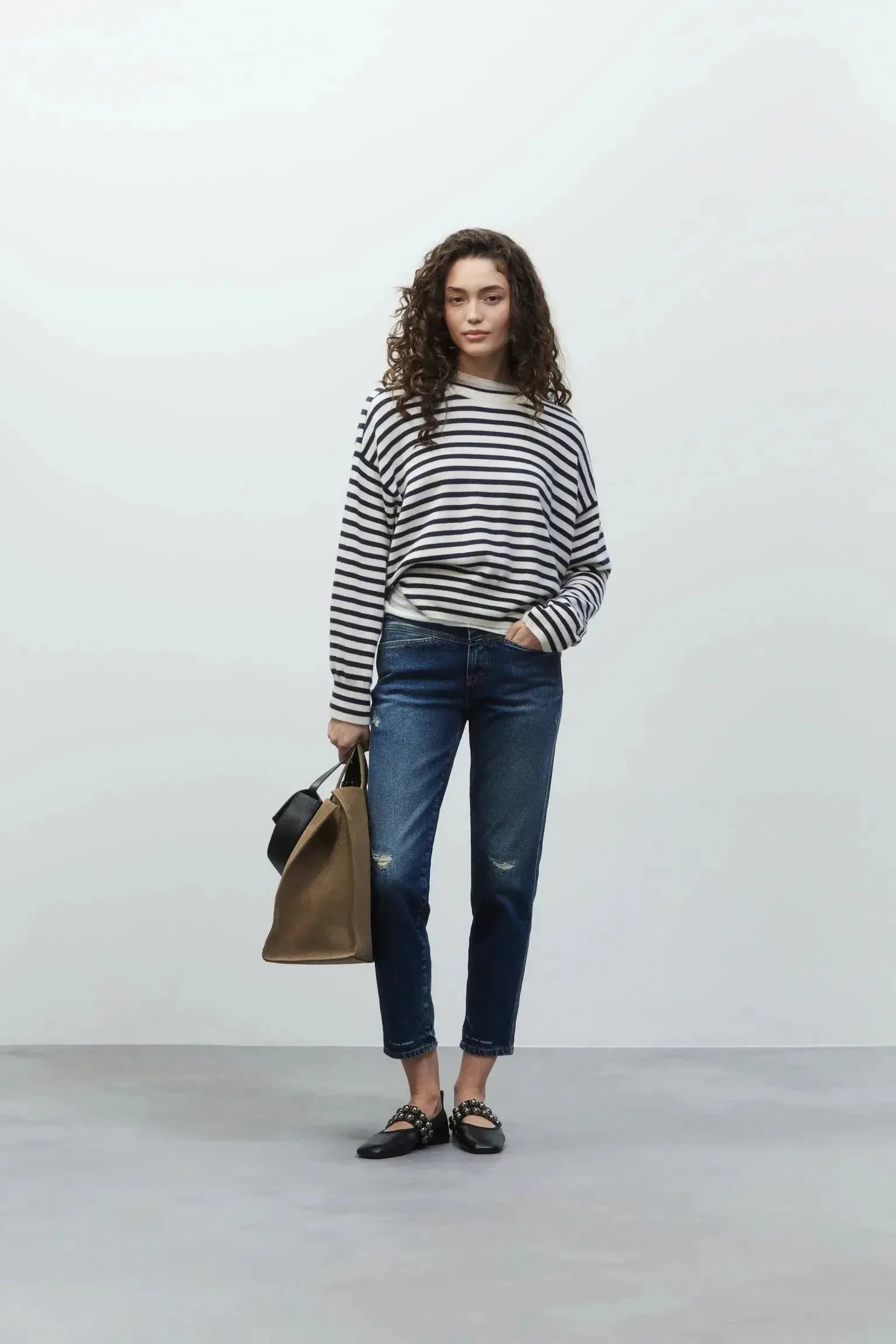 Jeans Pedal pusher Dark Blue-Le Marais