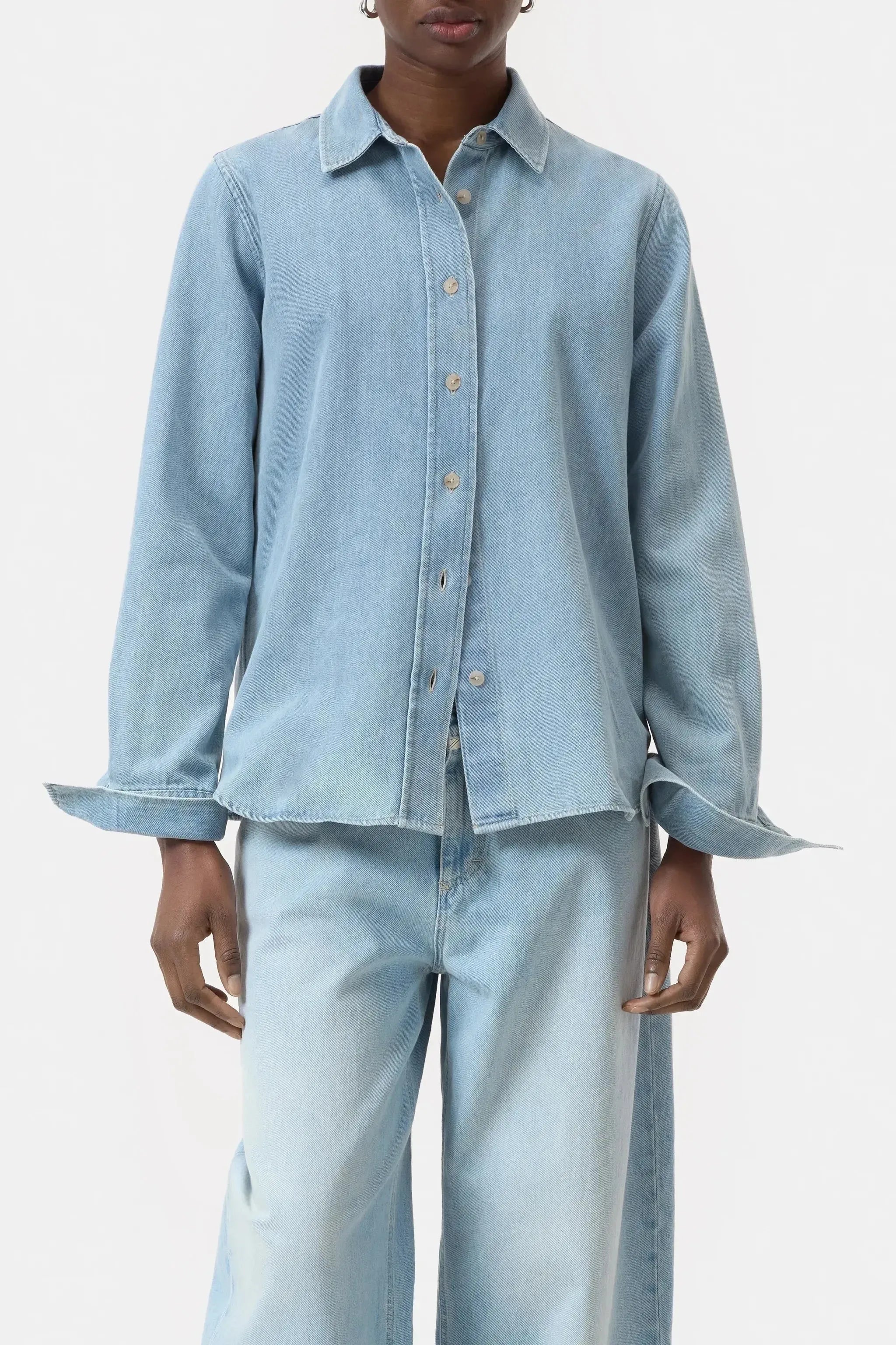 Jeans Blouse Light Blue-Le Marais