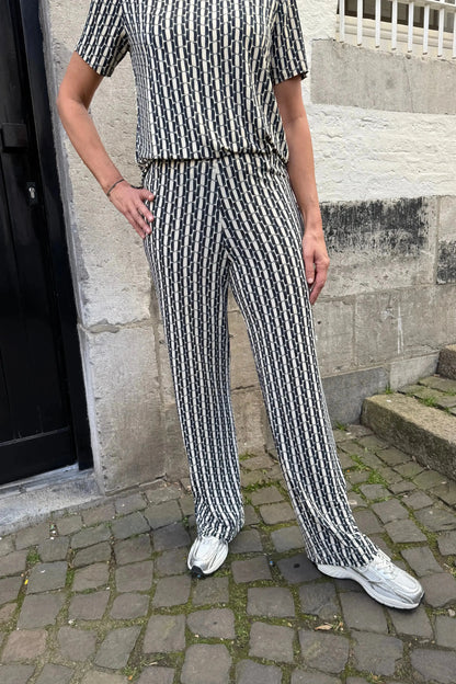 Broek Met Schakel Print-Le Marais