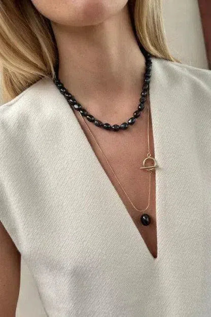 Ellen Beekmans | Ketting Met Donkere Zoetwaterparels-Le Marais