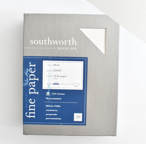 Vintage Typewriter Paper Southworth P412C Medium Weight 16 Lb Elegant  Watermarked Paper For Your Creative Writing Projects 25% Cotton