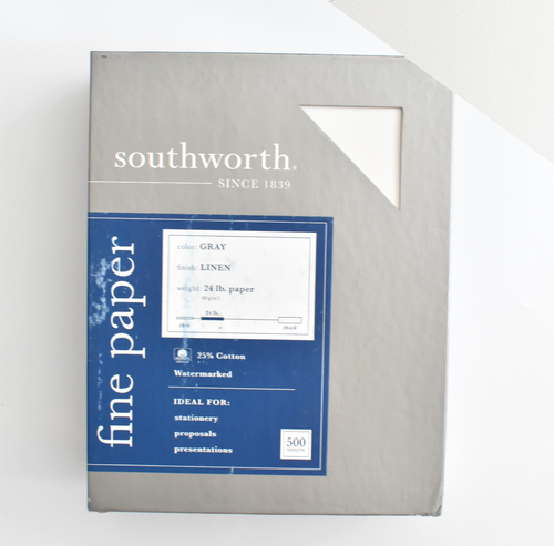 Southworth Linen Typing Paper - Premium White – Amsterdam Typewriter