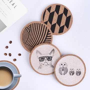  Black Check Pixel Square Coasters for Drinks, Set of 4  Absorbent Round Ceramic Coasters Cork Backing Tabletop Protection Mat for  Cold Drinks Wine Mugs Cups Wooden Table Decor : Home 