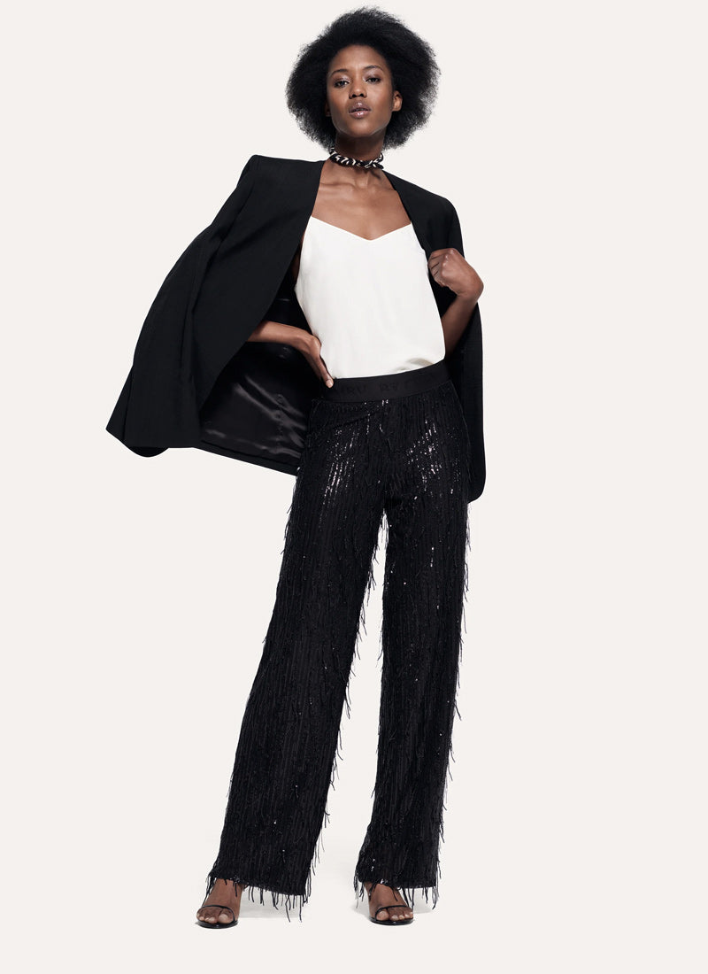 Cambio Alice Sequin Feather Pant