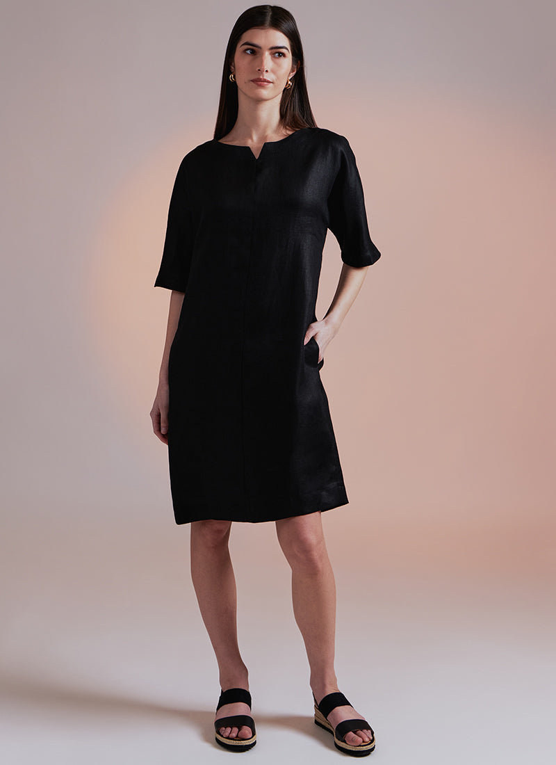 Moravia Split Collar Shift Dress