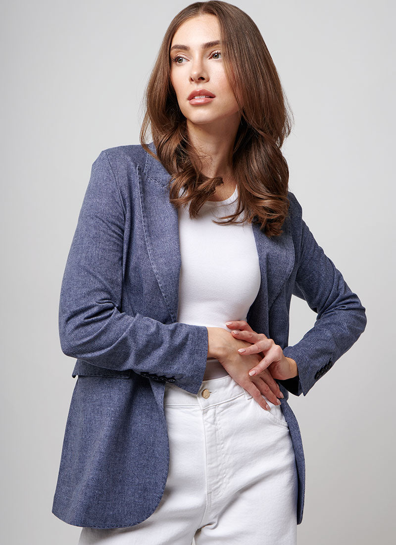 Canvas 1-Button Blazer