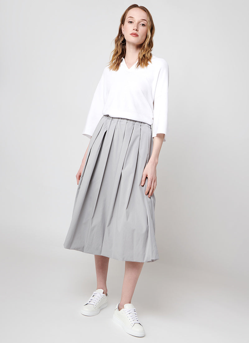 Cotton Poplin Balloon Skirt