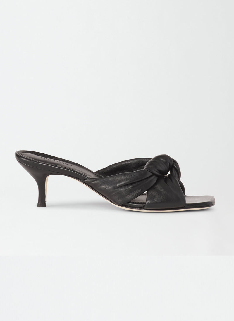 Knotted Nappa Mules