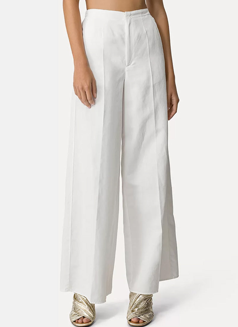 Cotton Gabardine Palazzo Pants