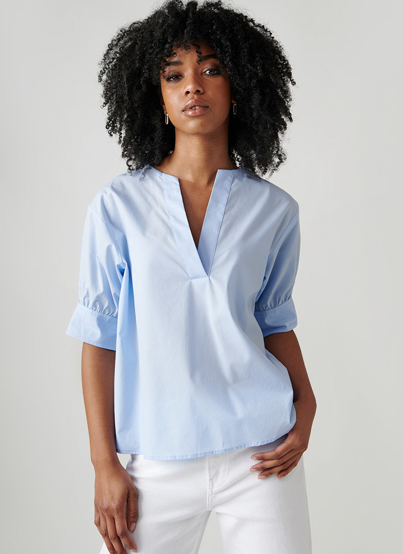 V-Neck Popover Top