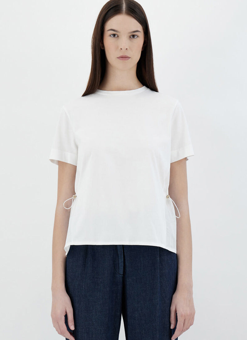 Cotton Taffeta Short Sleeve T-Shirt