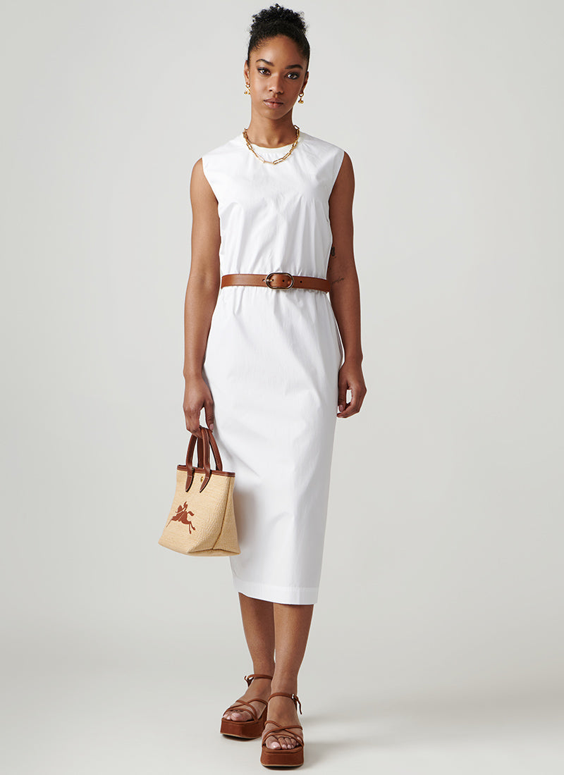 Sleeveless Dress with Drawstring Waist