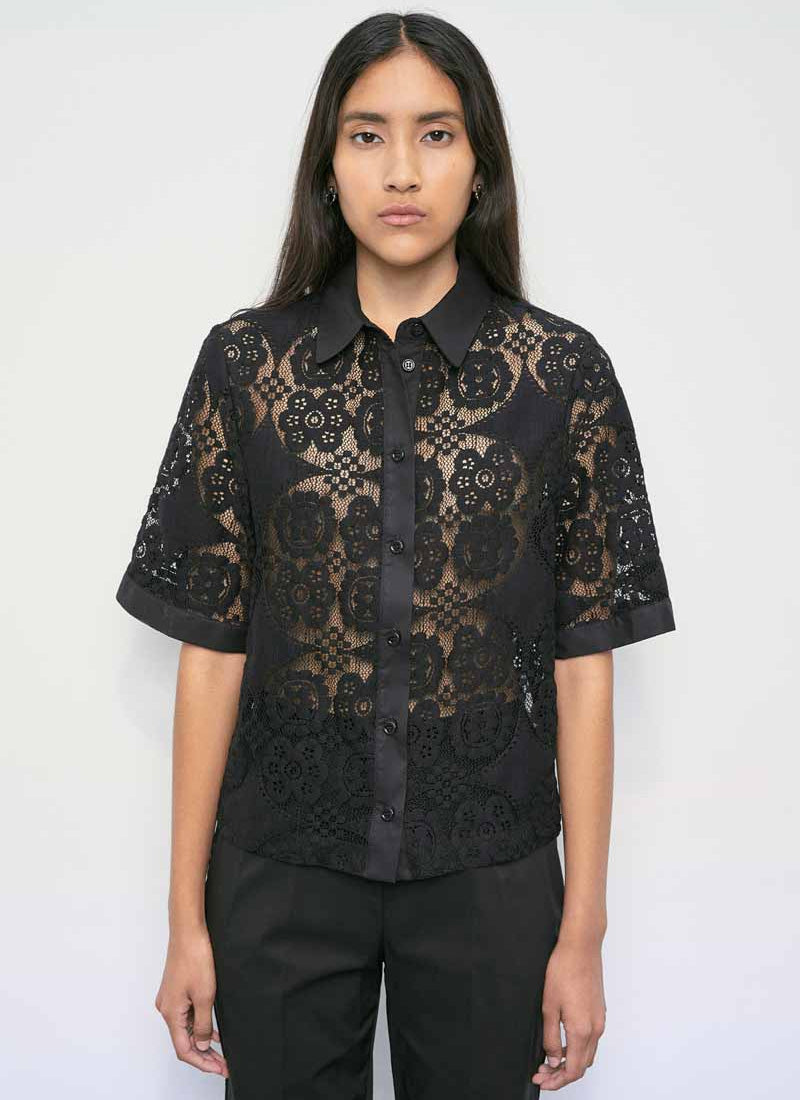 Lace Short Sleeve Shirt