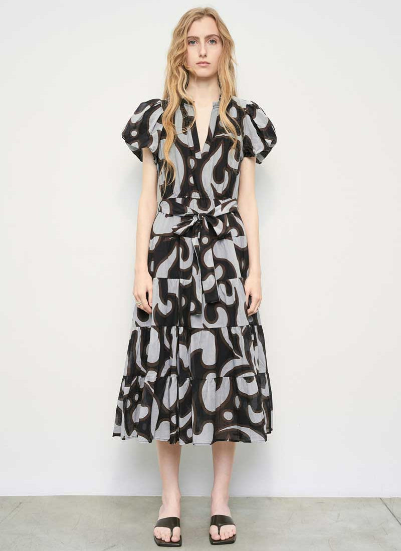 Printed Belted Dress