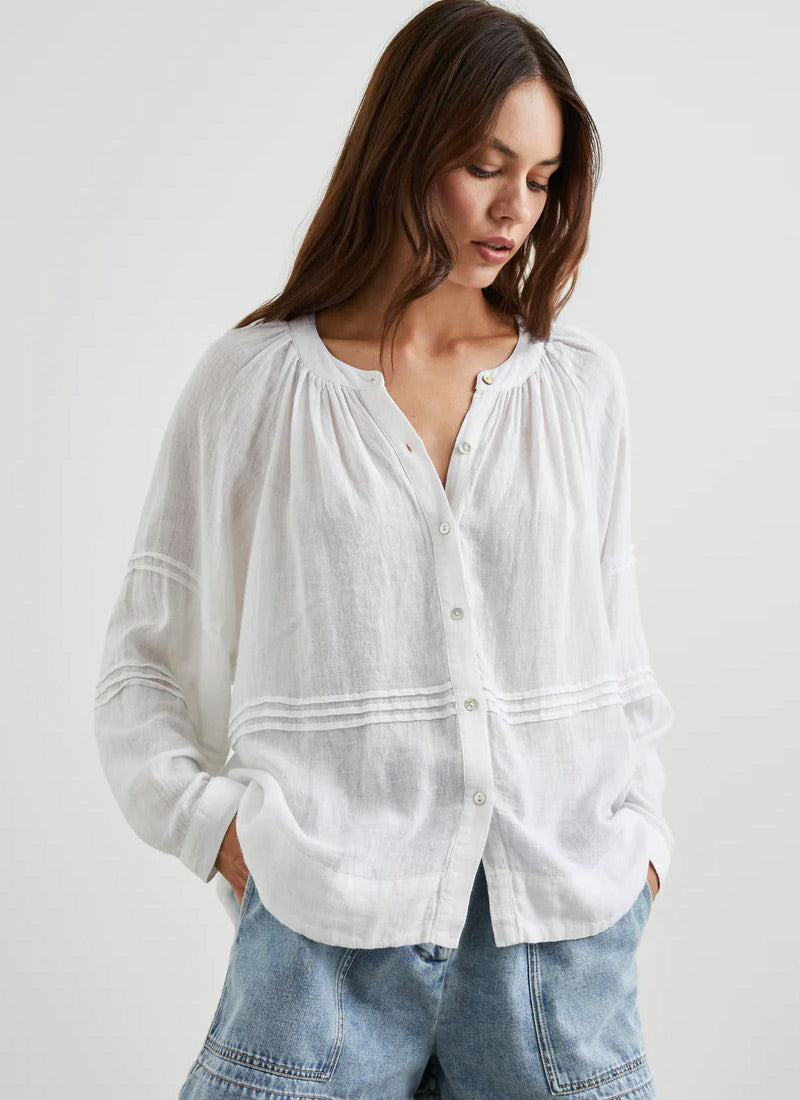 Frances Luxe Linen Top