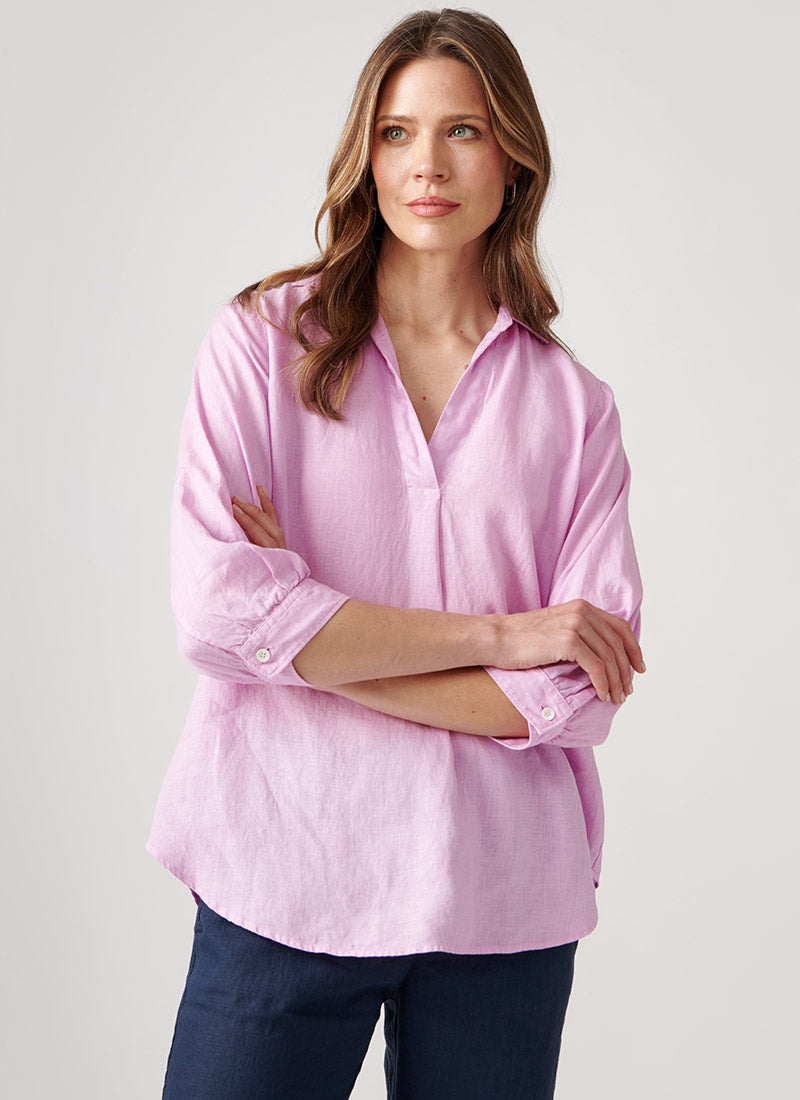 Popover Linen Shirt