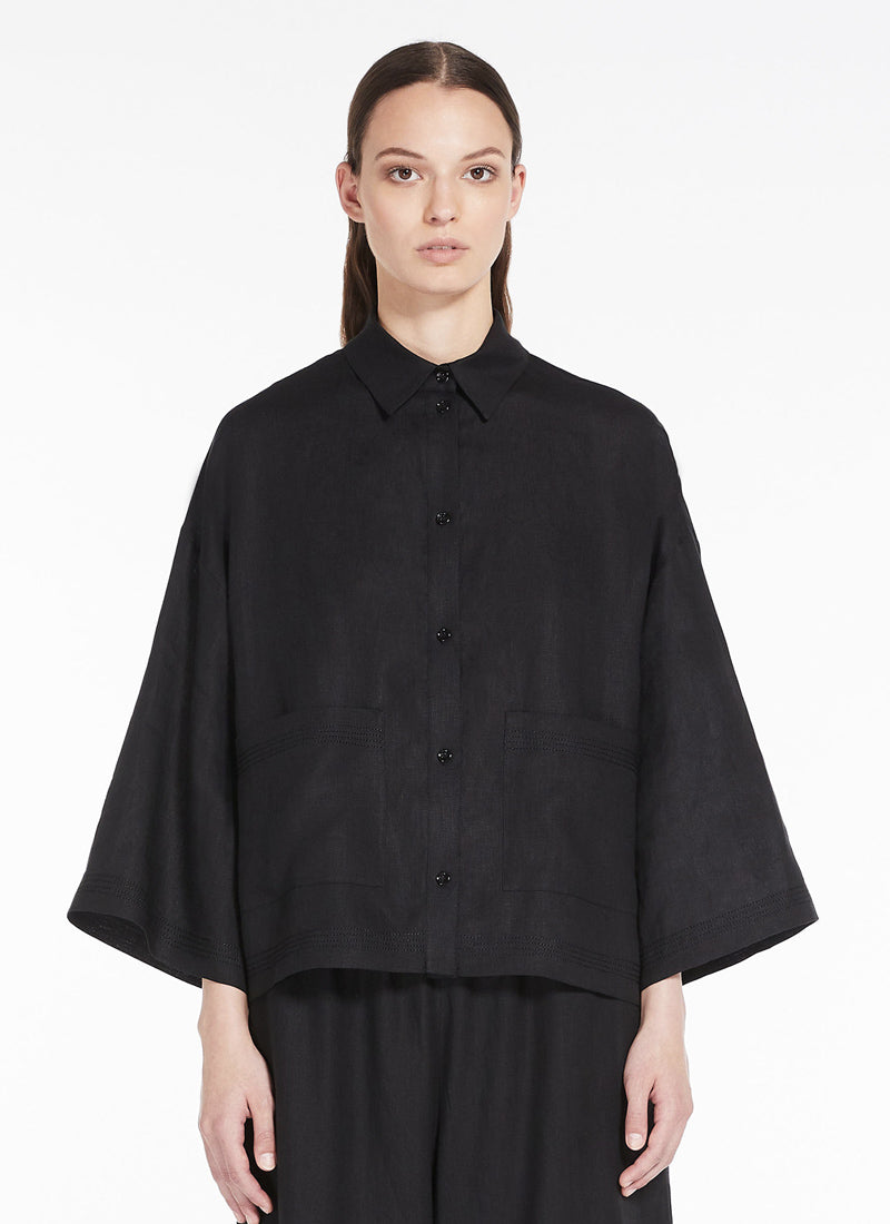 Max Mara Leisure Angora Linen Shirt | ANDREWS