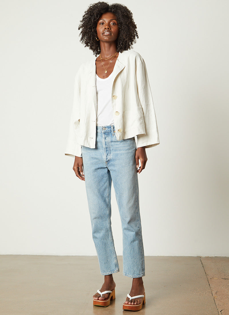 Brielle Linen Jacket by Velvet | Andrews