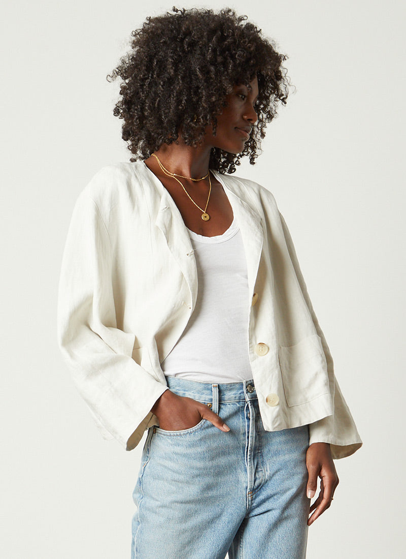 Brielle Linen Jacket by Velvet | Andrews