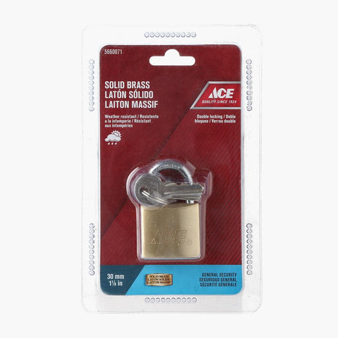 Ace Solid Brass Padlock