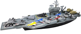 27 Inch Aircraft Carrier with Fighter Jets Vehicles and Mini Soldiers (Bonus 9 Fighter Jets)