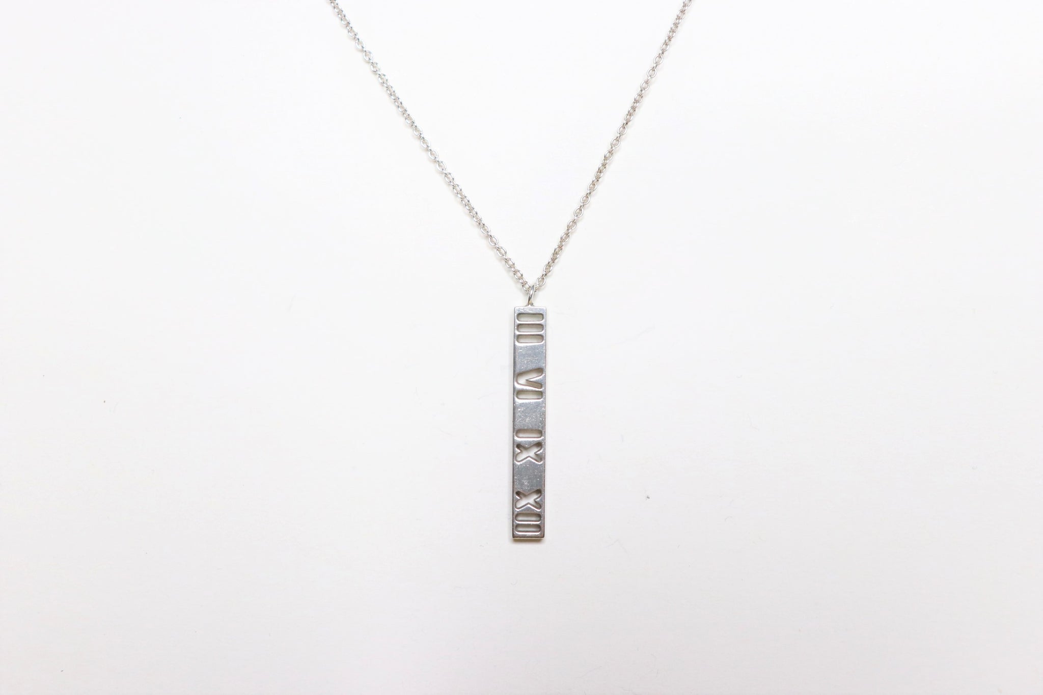 tiffany roman numeral necklace