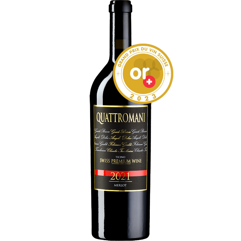 QUATTROMANI MERLOT CUVÉE TICINO DOC 2021 ORO GPVS