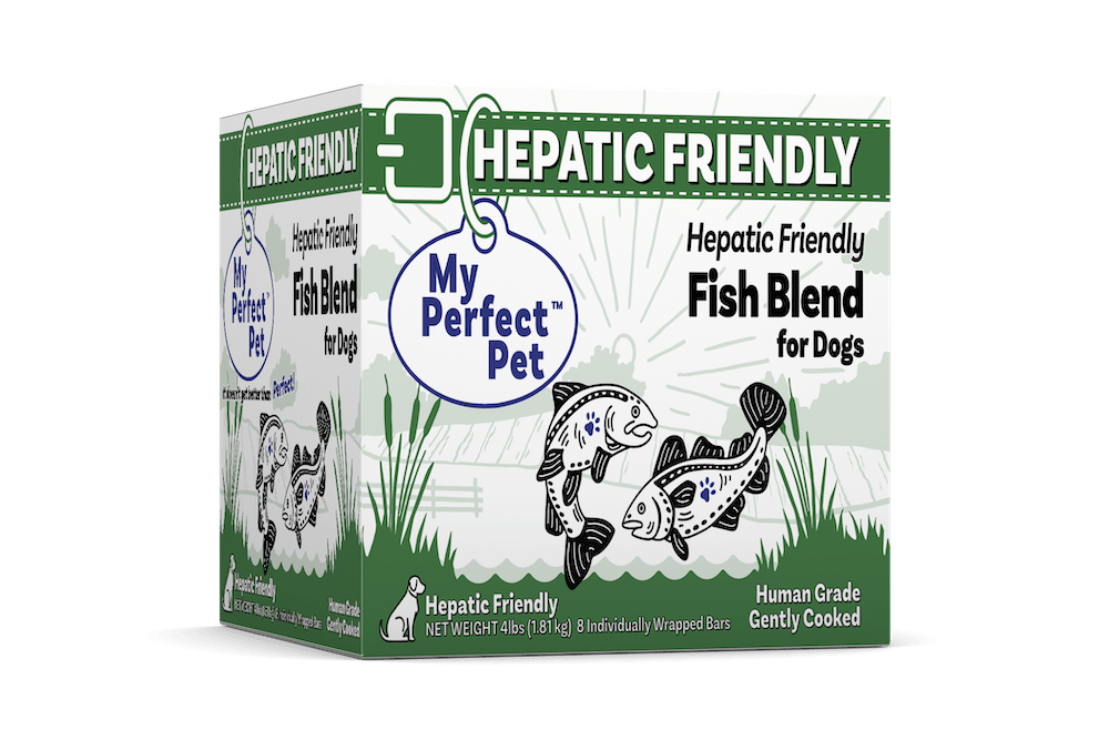 Hepatic Friendly Fish Blend for Dogs, by My Perfect Pet (product package)