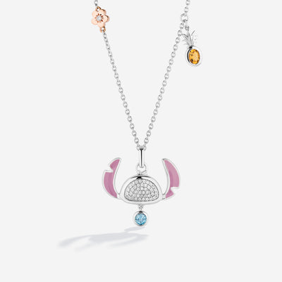 Disney’s Winnie the Pooh Enamel Necklace with Accent Diamonds