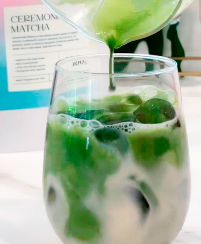 Iced Matcha Latte with Yoko Organic Ceremonial Matcha