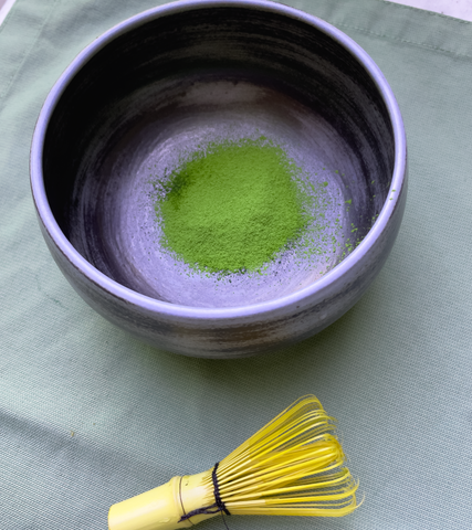 Matcha powder and Bamboo Whisk