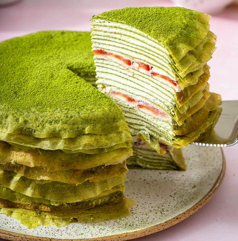 matcha crepe cake