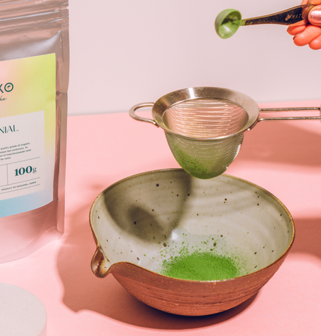 Sifting Yoko Organic Ceremonial Matcha