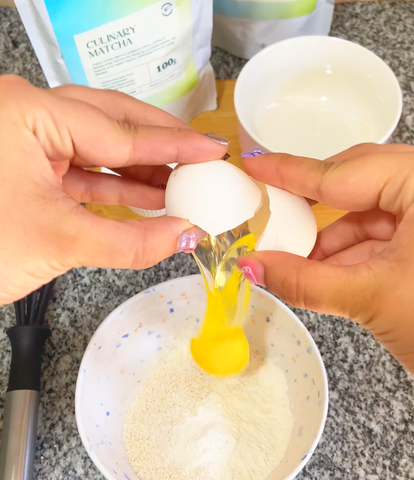 Mixing Egg Yolk in the ingredients