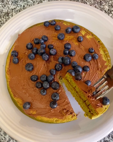 Blueberry Matcha Pancakes