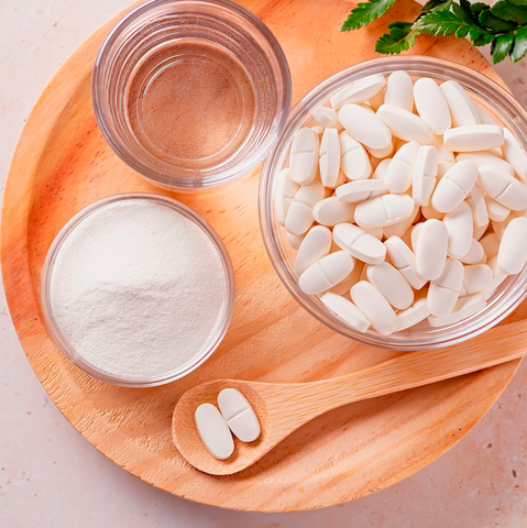 Collagen tablets and powder