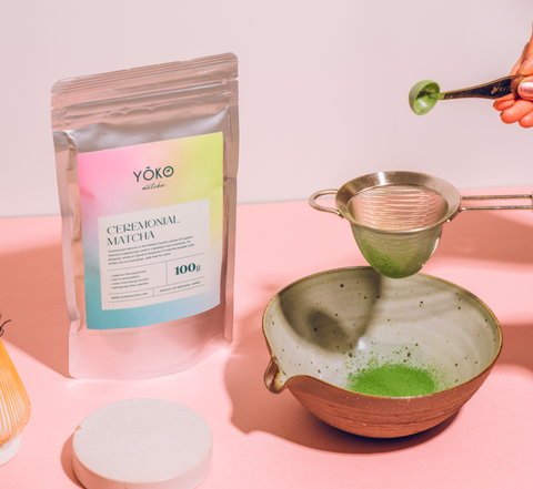 Sifting Yoko Organic Ceremonial Matcha