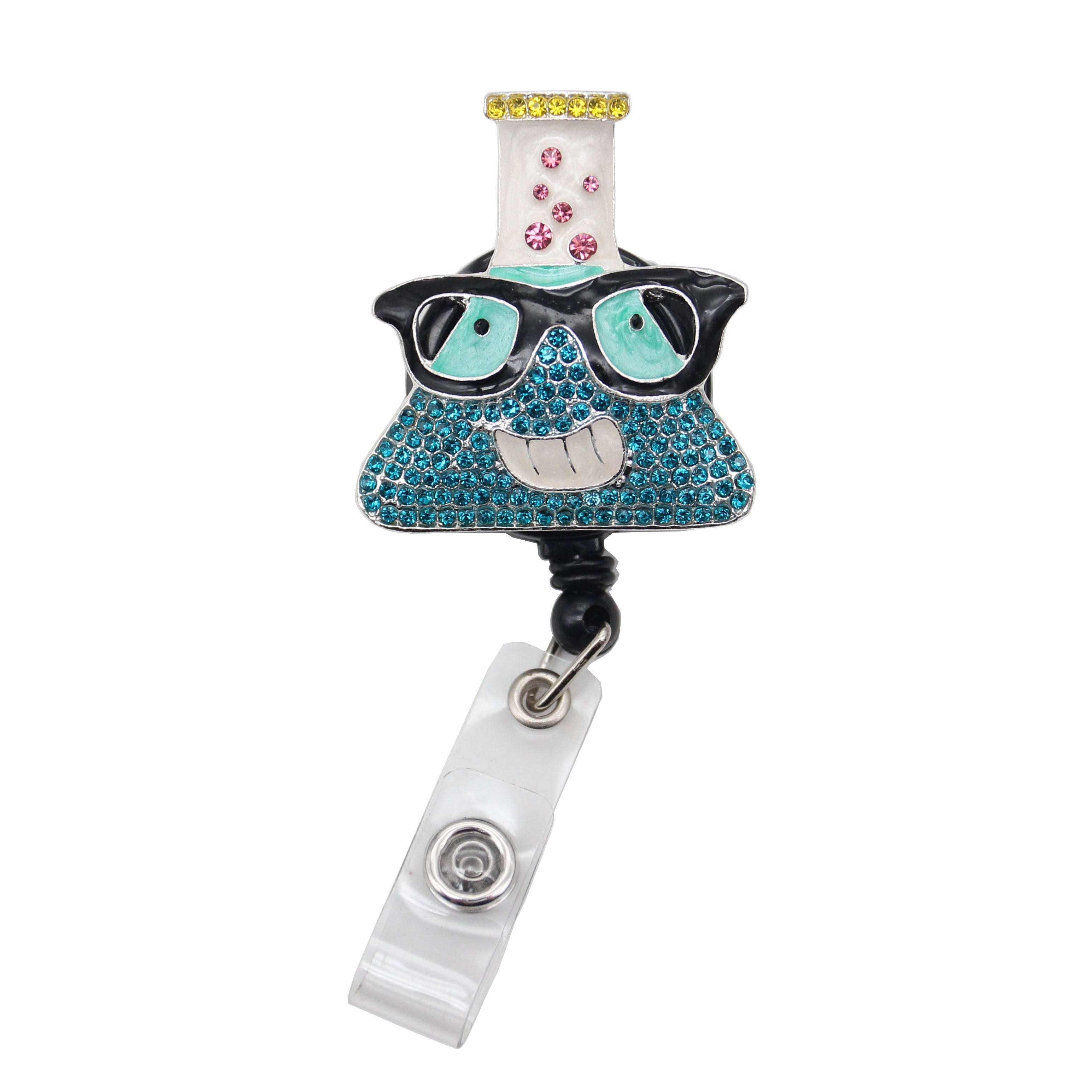 Lab Flask Sparkle And Shine Badge Reel