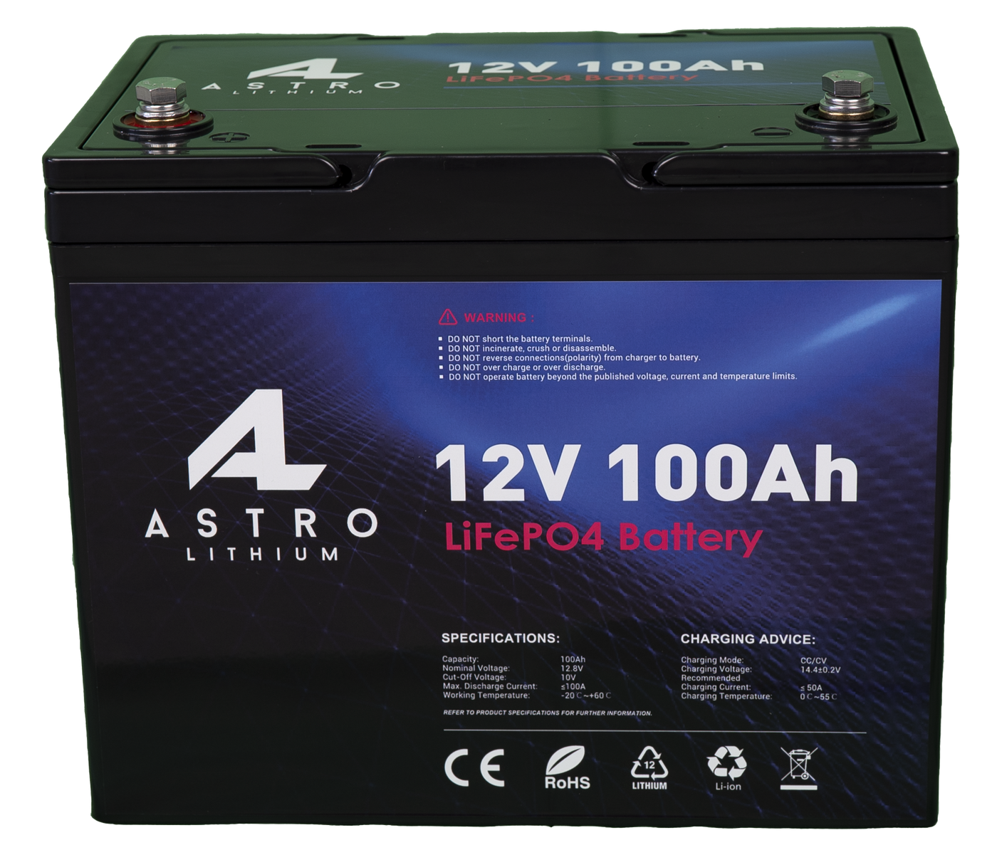 Tweede leerjaar Ontwarren Vuilnisbak Astro Lithium: Shop 12v 100Ah Lithium Battery