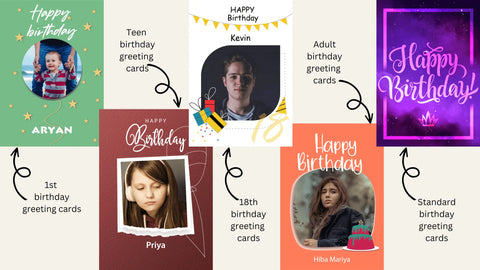 Personalized birthday greeting cards