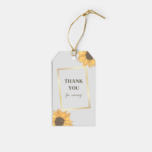 Sunflower Thank You Tags